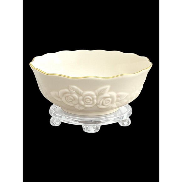 Lenox Other - Lenox Rose Blossom Ivory Candy Dish w/ Gold Trim – 1980s Vintage